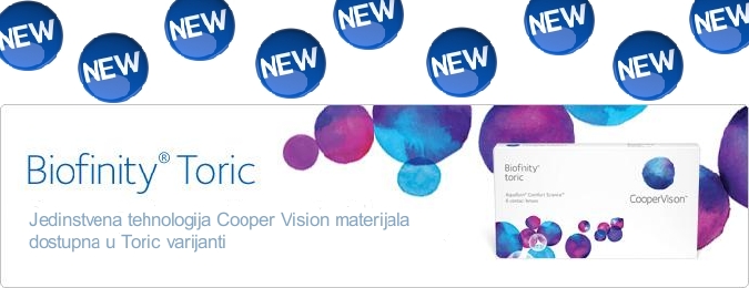 NOVO na tržištu!! Biofinity Toric za korekciju astigmatizma.