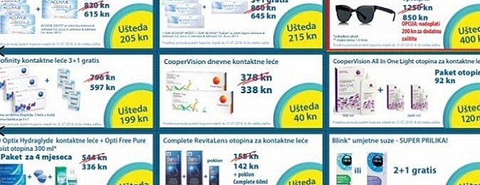 KUPONI s uštedama na kontaktne leće, kapi i otopine!